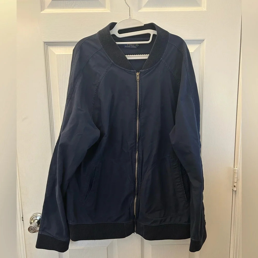 ! Polo By Ralph Lauren Bomber Navy Blue Jacket Size XL